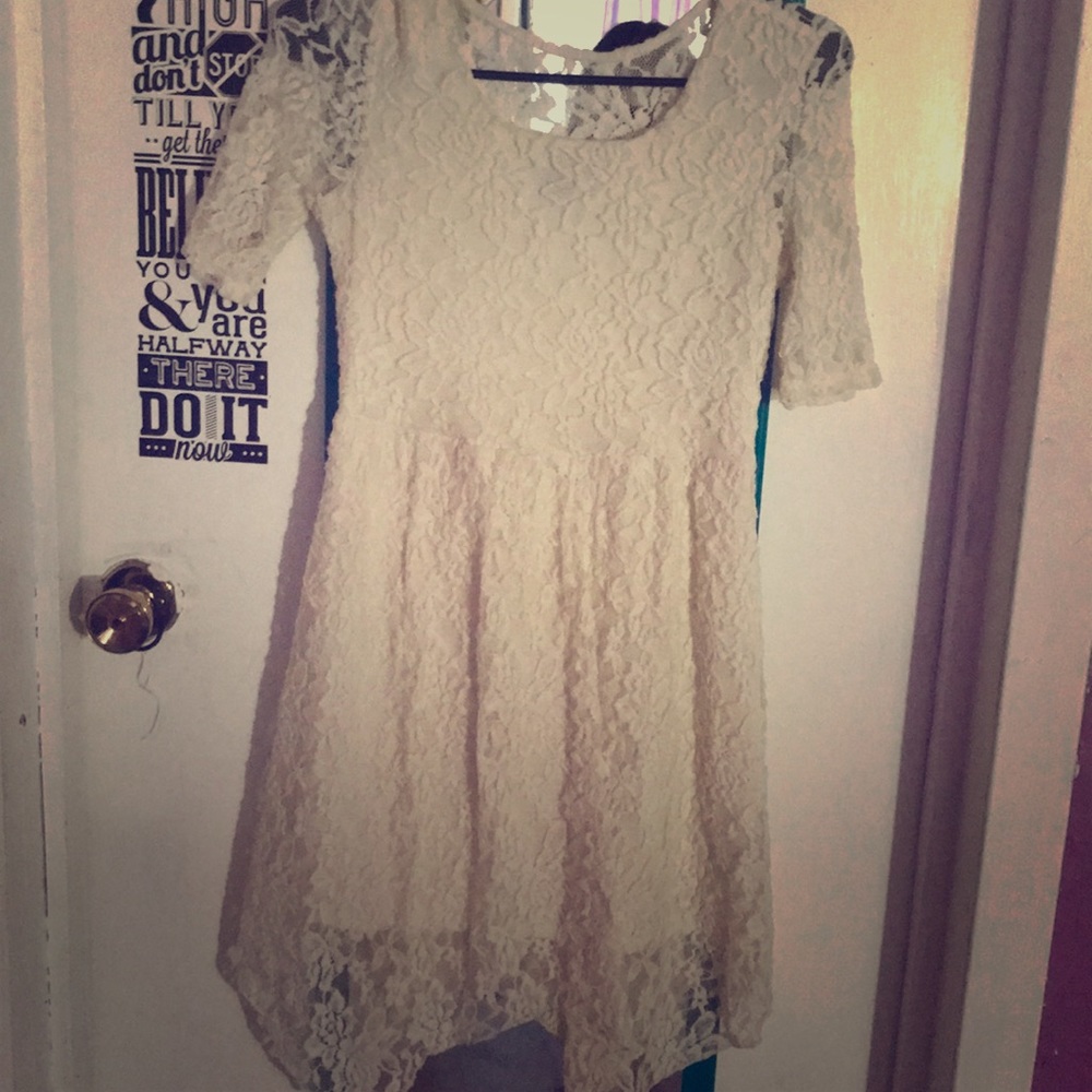 Country White Lace Dress
